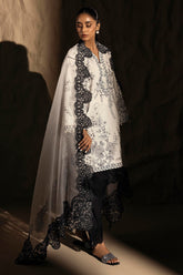 Stitched Off White Embroidered Shirt